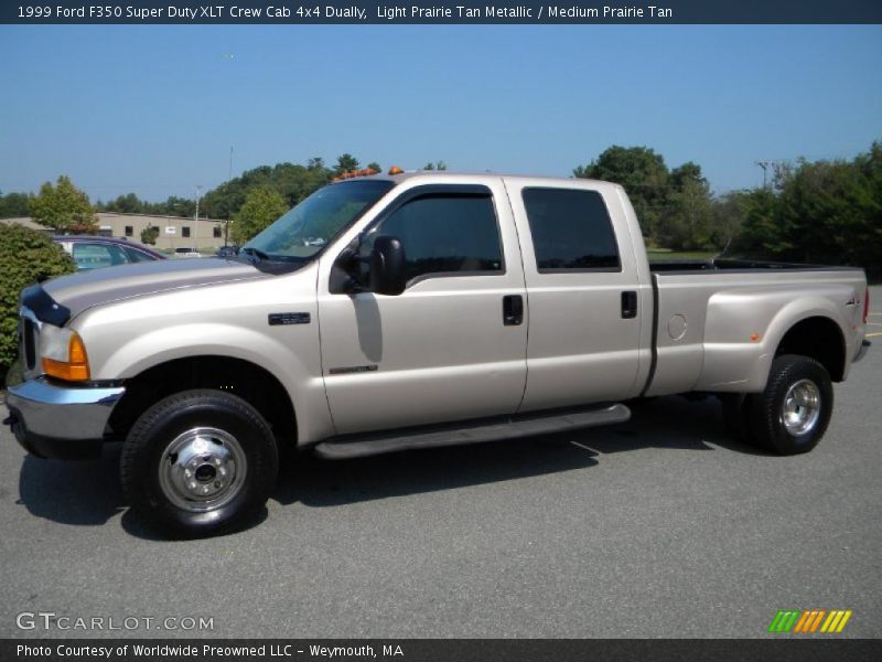 Light Prairie Tan Metallic / Medium Prairie Tan 1999 Ford F350 Super Duty XLT Crew Cab 4x4 Dually