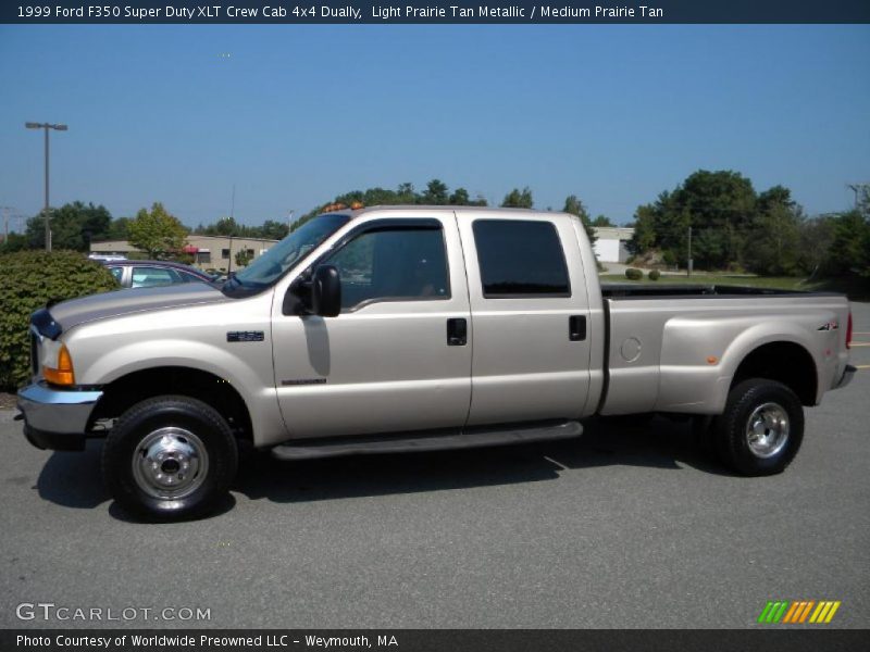 Light Prairie Tan Metallic / Medium Prairie Tan 1999 Ford F350 Super Duty XLT Crew Cab 4x4 Dually