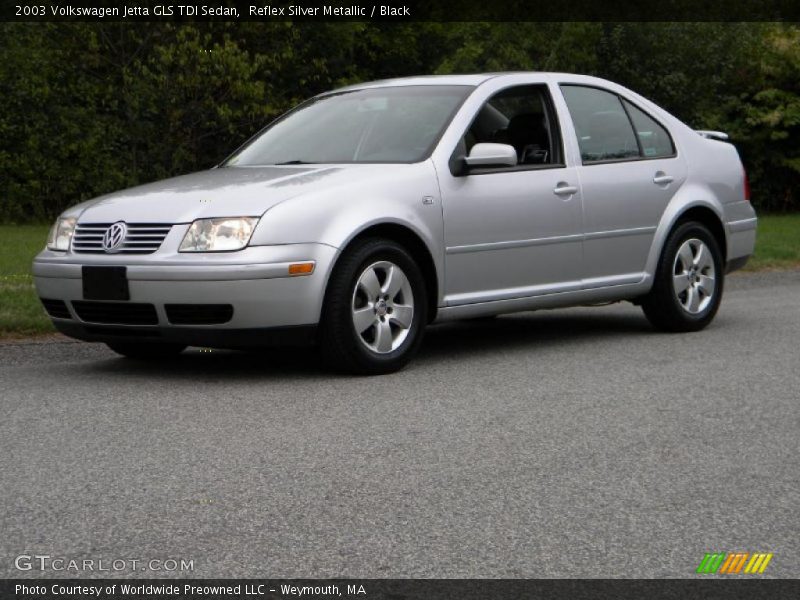 Reflex Silver Metallic / Black 2003 Volkswagen Jetta GLS TDI Sedan