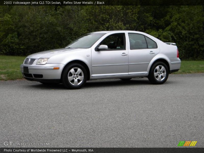 Reflex Silver Metallic / Black 2003 Volkswagen Jetta GLS TDI Sedan