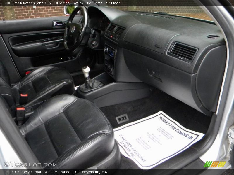 Reflex Silver Metallic / Black 2003 Volkswagen Jetta GLS TDI Sedan