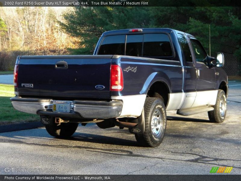 True Blue Metallic / Medium Flint 2002 Ford F250 Super Duty XLT SuperCab 4x4
