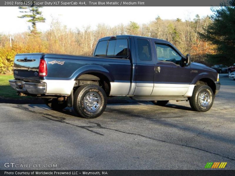 True Blue Metallic / Medium Flint 2002 Ford F250 Super Duty XLT SuperCab 4x4