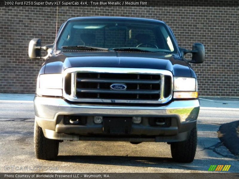 True Blue Metallic / Medium Flint 2002 Ford F250 Super Duty XLT SuperCab 4x4