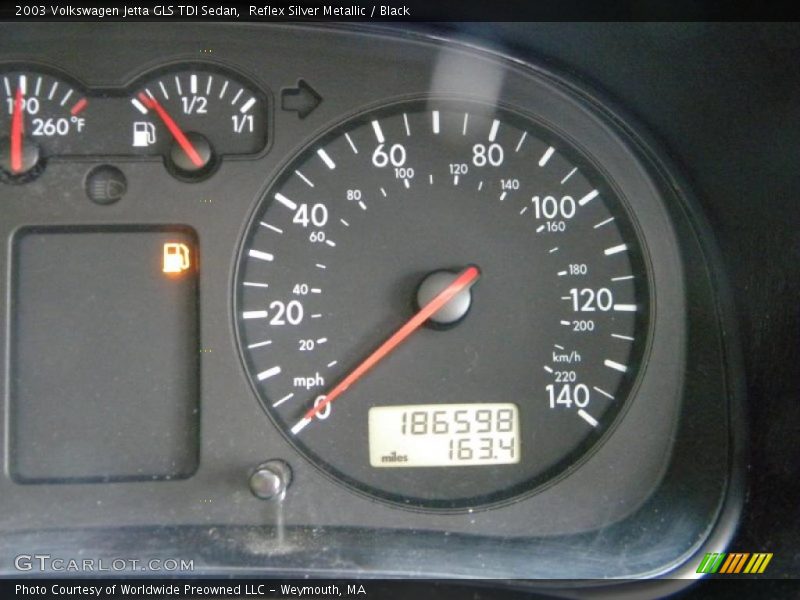 Reflex Silver Metallic / Black 2003 Volkswagen Jetta GLS TDI Sedan