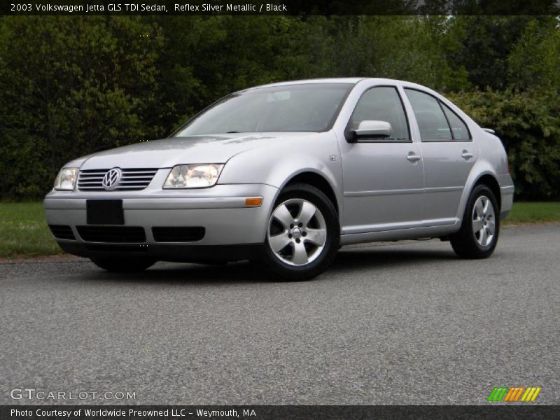 Reflex Silver Metallic / Black 2003 Volkswagen Jetta GLS TDI Sedan