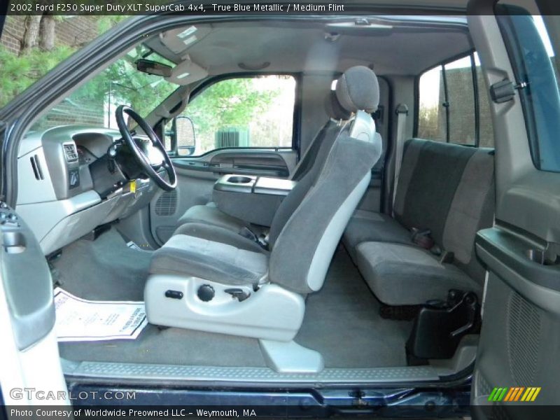 True Blue Metallic / Medium Flint 2002 Ford F250 Super Duty XLT SuperCab 4x4
