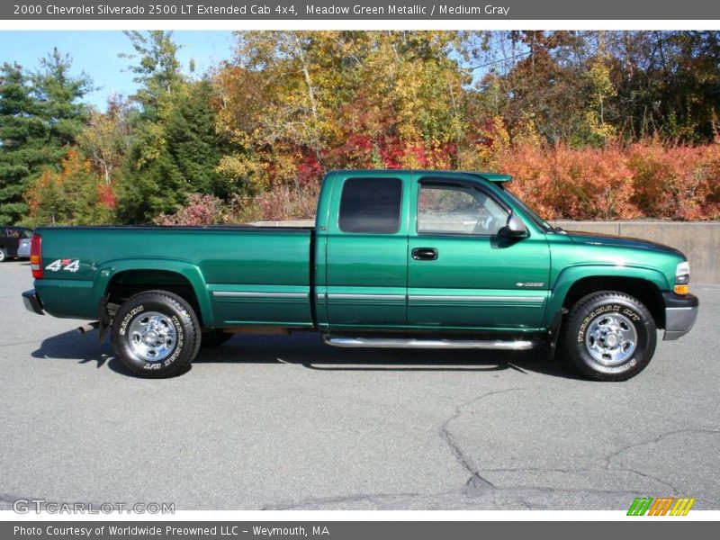  2000 Silverado 2500 LT Extended Cab 4x4 Meadow Green Metallic