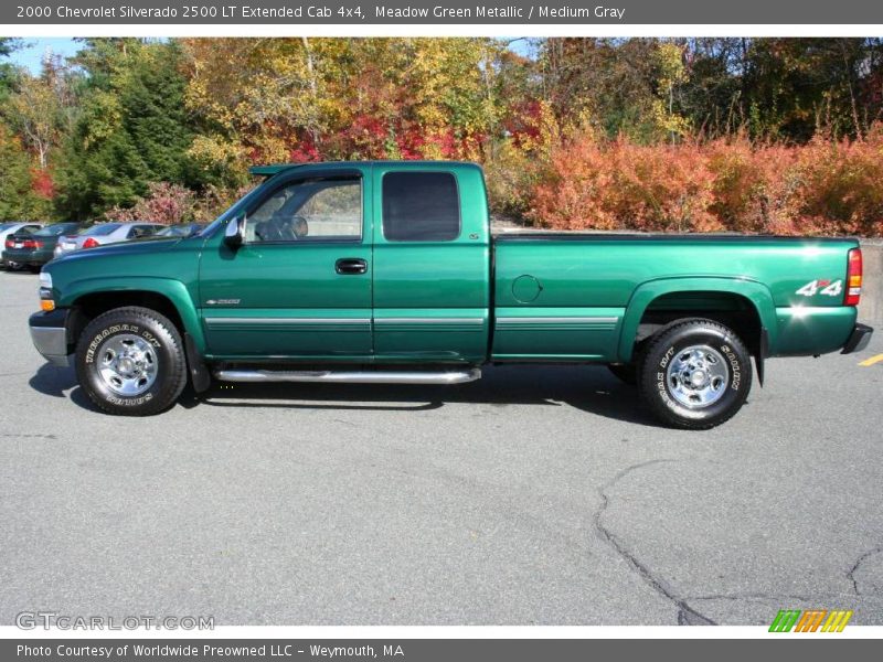  2000 Silverado 2500 LT Extended Cab 4x4 Meadow Green Metallic