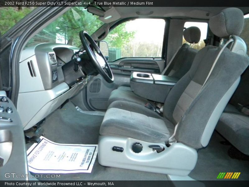  2002 F250 Super Duty XLT SuperCab 4x4 Medium Flint Interior