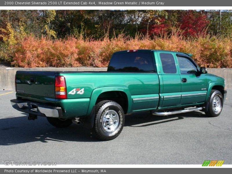  2000 Silverado 2500 LT Extended Cab 4x4 Meadow Green Metallic