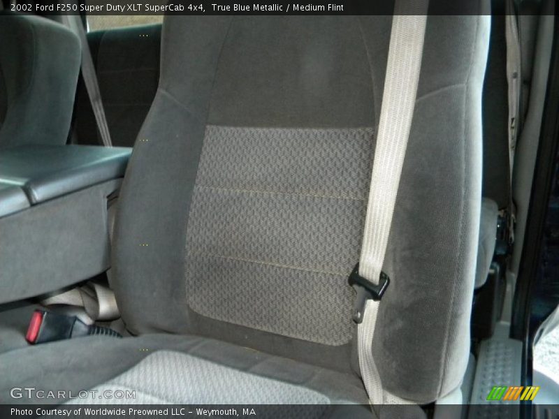 True Blue Metallic / Medium Flint 2002 Ford F250 Super Duty XLT SuperCab 4x4