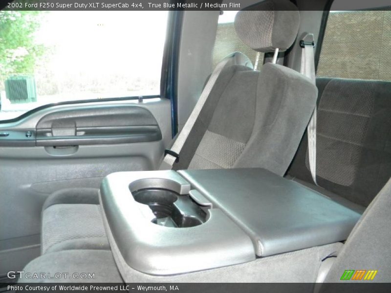 True Blue Metallic / Medium Flint 2002 Ford F250 Super Duty XLT SuperCab 4x4