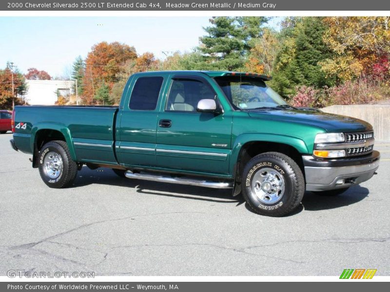  2000 Silverado 2500 LT Extended Cab 4x4 Meadow Green Metallic