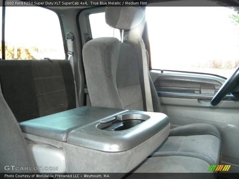 True Blue Metallic / Medium Flint 2002 Ford F250 Super Duty XLT SuperCab 4x4