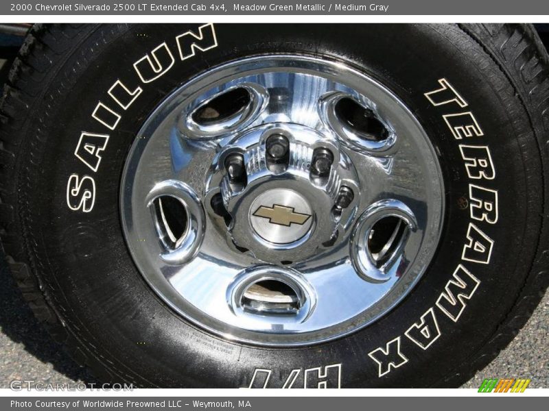 Meadow Green Metallic / Medium Gray 2000 Chevrolet Silverado 2500 LT Extended Cab 4x4