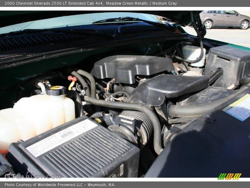 Meadow Green Metallic / Medium Gray 2000 Chevrolet Silverado 2500 LT Extended Cab 4x4