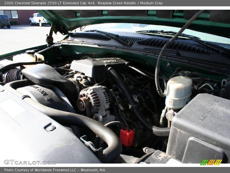 Meadow Green Metallic / Medium Gray 2000 Chevrolet Silverado 2500 LT Extended Cab 4x4