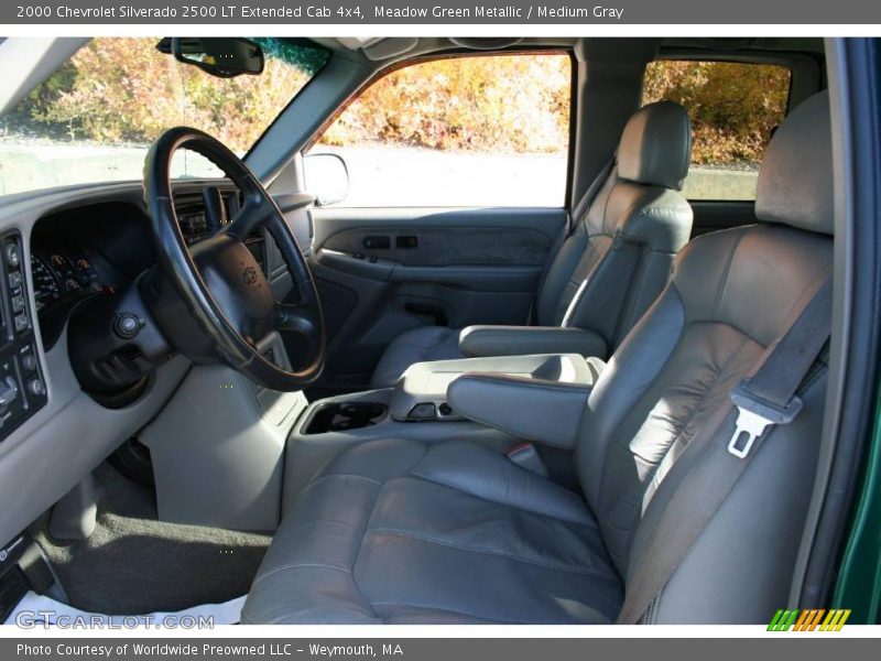 Meadow Green Metallic / Medium Gray 2000 Chevrolet Silverado 2500 LT Extended Cab 4x4