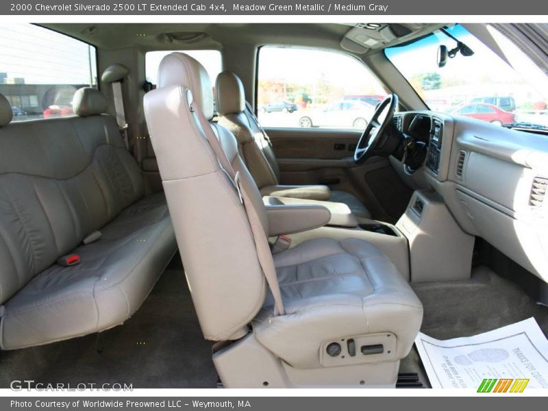 Meadow Green Metallic / Medium Gray 2000 Chevrolet Silverado 2500 LT Extended Cab 4x4