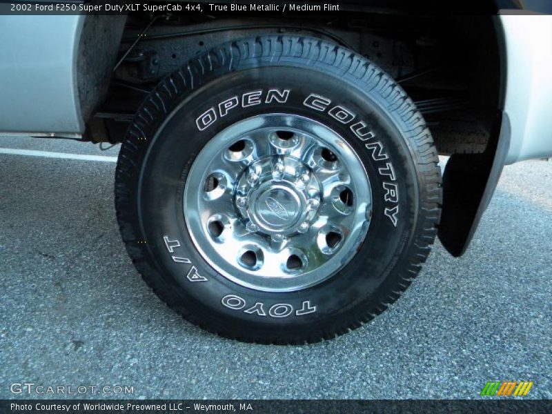 True Blue Metallic / Medium Flint 2002 Ford F250 Super Duty XLT SuperCab 4x4