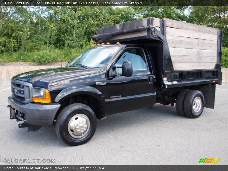 Black / Medium Graphite 1999 Ford F350 Super Duty XL Regular Cab 4x4 Chassis