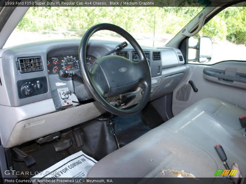 Black / Medium Graphite 1999 Ford F350 Super Duty XL Regular Cab 4x4 Chassis