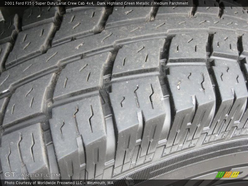 Dark Highland Green Metallic / Medium Parchment 2001 Ford F350 Super Duty Lariat Crew Cab 4x4