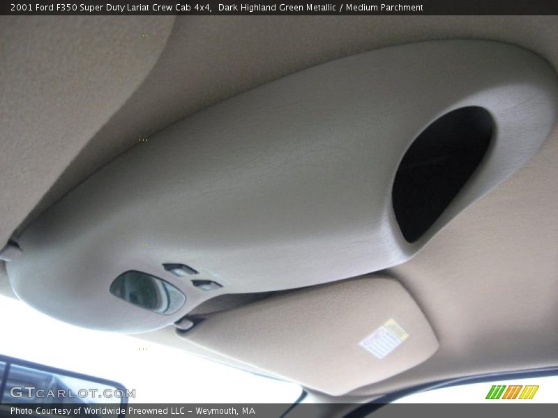 Dark Highland Green Metallic / Medium Parchment 2001 Ford F350 Super Duty Lariat Crew Cab 4x4