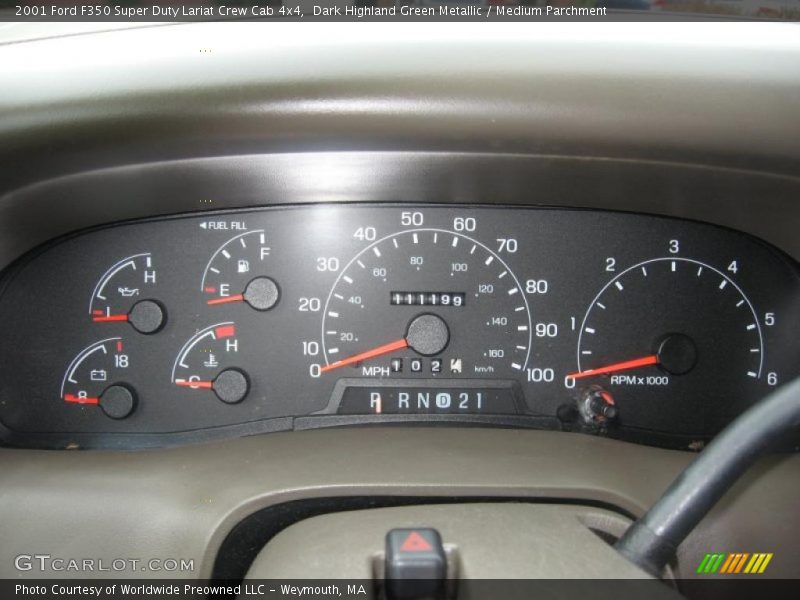  2001 F350 Super Duty Lariat Crew Cab 4x4 Lariat Crew Cab 4x4 Gauges