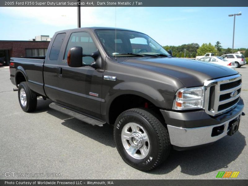 Dark Stone Metallic / Tan 2005 Ford F350 Super Duty Lariat SuperCab 4x4