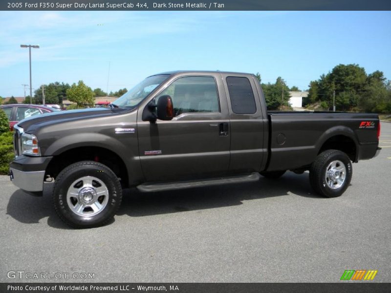 Dark Stone Metallic / Tan 2005 Ford F350 Super Duty Lariat SuperCab 4x4