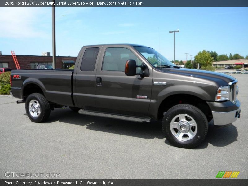 Dark Stone Metallic / Tan 2005 Ford F350 Super Duty Lariat SuperCab 4x4