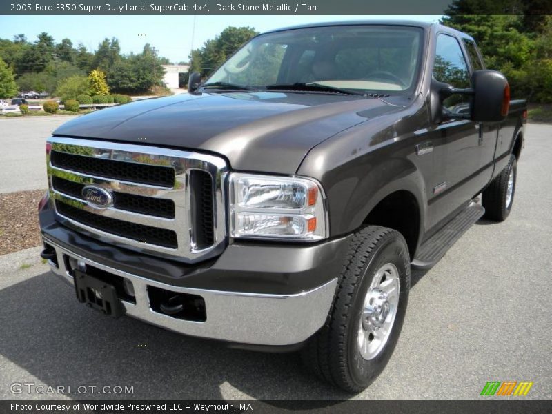 Dark Stone Metallic / Tan 2005 Ford F350 Super Duty Lariat SuperCab 4x4