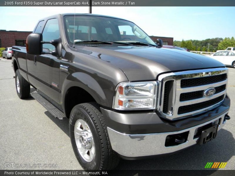 Dark Stone Metallic / Tan 2005 Ford F350 Super Duty Lariat SuperCab 4x4