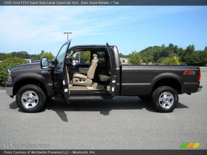 Dark Stone Metallic / Tan 2005 Ford F350 Super Duty Lariat SuperCab 4x4