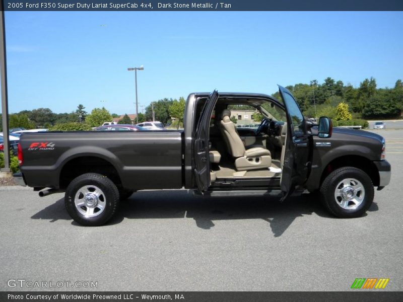 Dark Stone Metallic / Tan 2005 Ford F350 Super Duty Lariat SuperCab 4x4