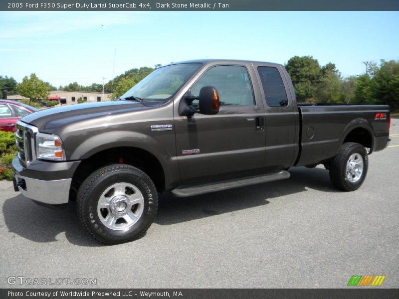 Dark Stone Metallic / Tan 2005 Ford F350 Super Duty Lariat SuperCab 4x4