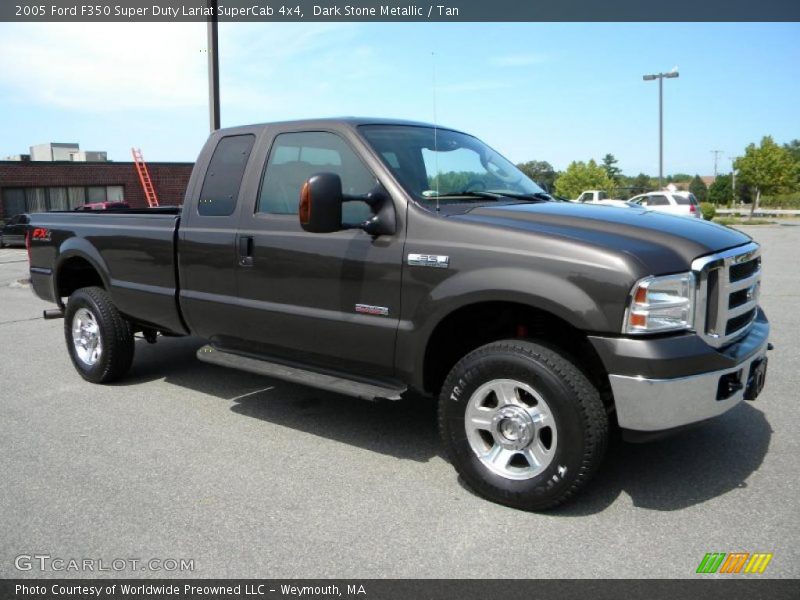 Dark Stone Metallic / Tan 2005 Ford F350 Super Duty Lariat SuperCab 4x4