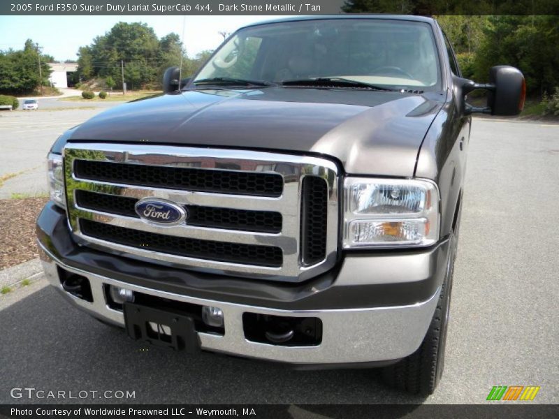 Dark Stone Metallic / Tan 2005 Ford F350 Super Duty Lariat SuperCab 4x4
