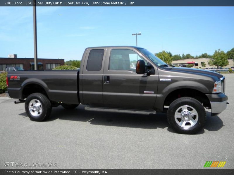 Dark Stone Metallic / Tan 2005 Ford F350 Super Duty Lariat SuperCab 4x4