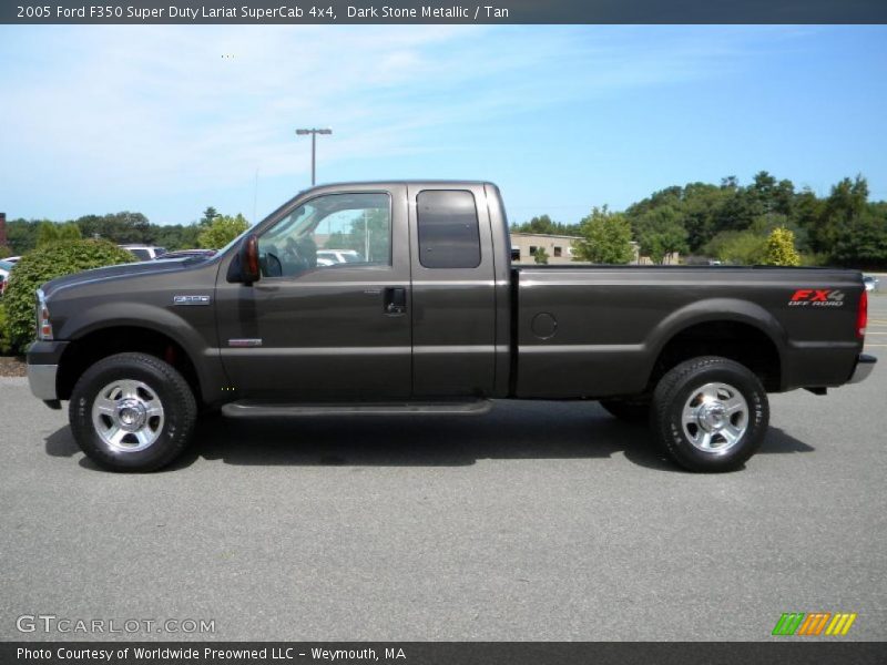 Dark Stone Metallic / Tan 2005 Ford F350 Super Duty Lariat SuperCab 4x4