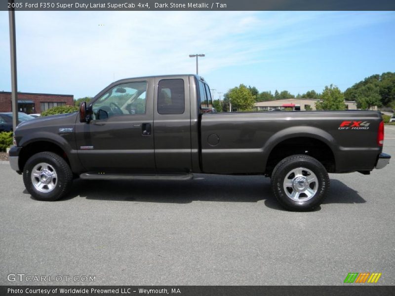 Dark Stone Metallic / Tan 2005 Ford F350 Super Duty Lariat SuperCab 4x4