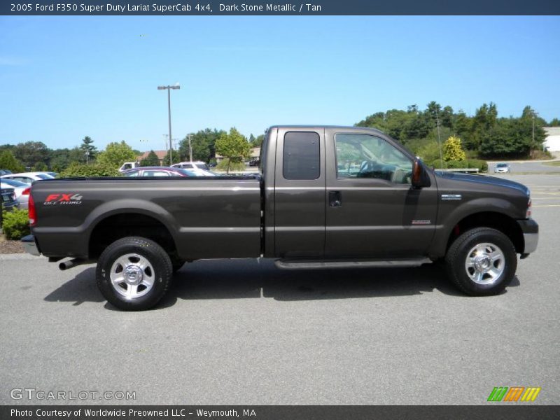 Dark Stone Metallic / Tan 2005 Ford F350 Super Duty Lariat SuperCab 4x4