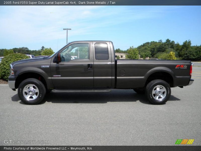 Dark Stone Metallic / Tan 2005 Ford F350 Super Duty Lariat SuperCab 4x4