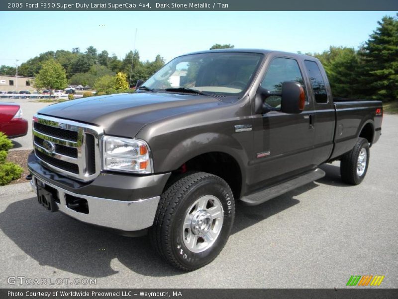 Dark Stone Metallic / Tan 2005 Ford F350 Super Duty Lariat SuperCab 4x4