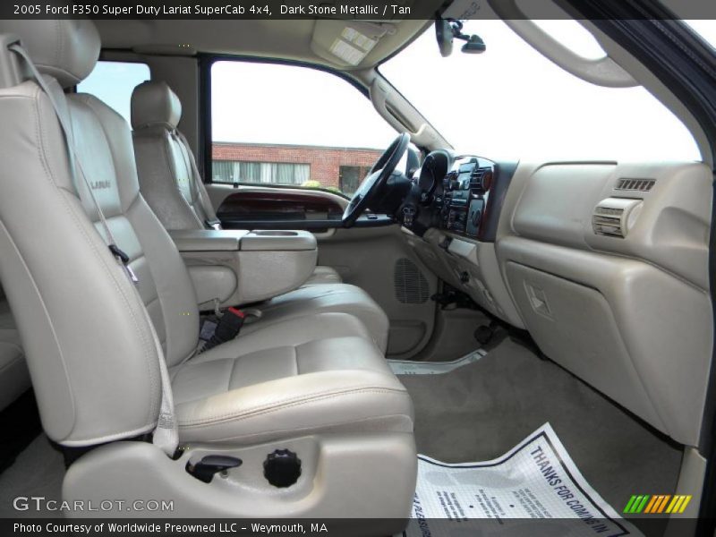 Dark Stone Metallic / Tan 2005 Ford F350 Super Duty Lariat SuperCab 4x4