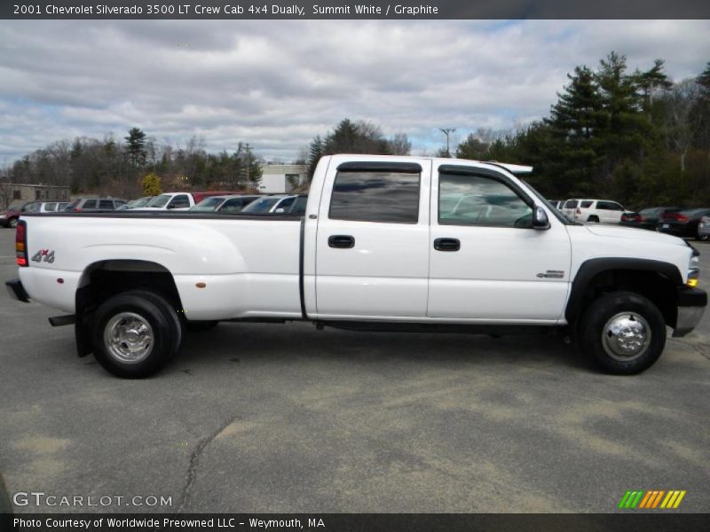 Summit White / Graphite 2001 Chevrolet Silverado 3500 LT Crew Cab 4x4 Dually