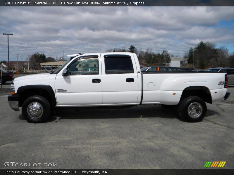 Summit White / Graphite 2001 Chevrolet Silverado 3500 LT Crew Cab 4x4 Dually