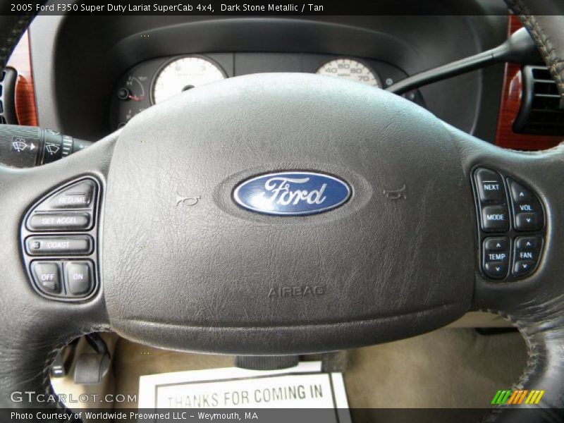 Dark Stone Metallic / Tan 2005 Ford F350 Super Duty Lariat SuperCab 4x4